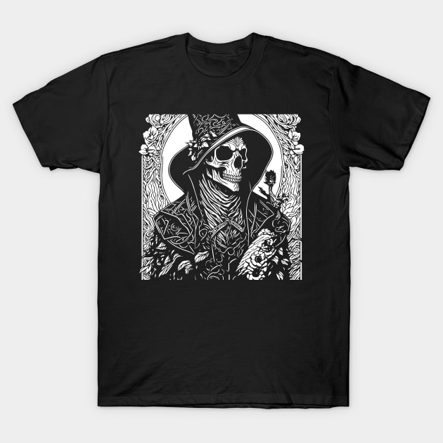 Doctor Plague in floral motifs T-Shirt by lkn